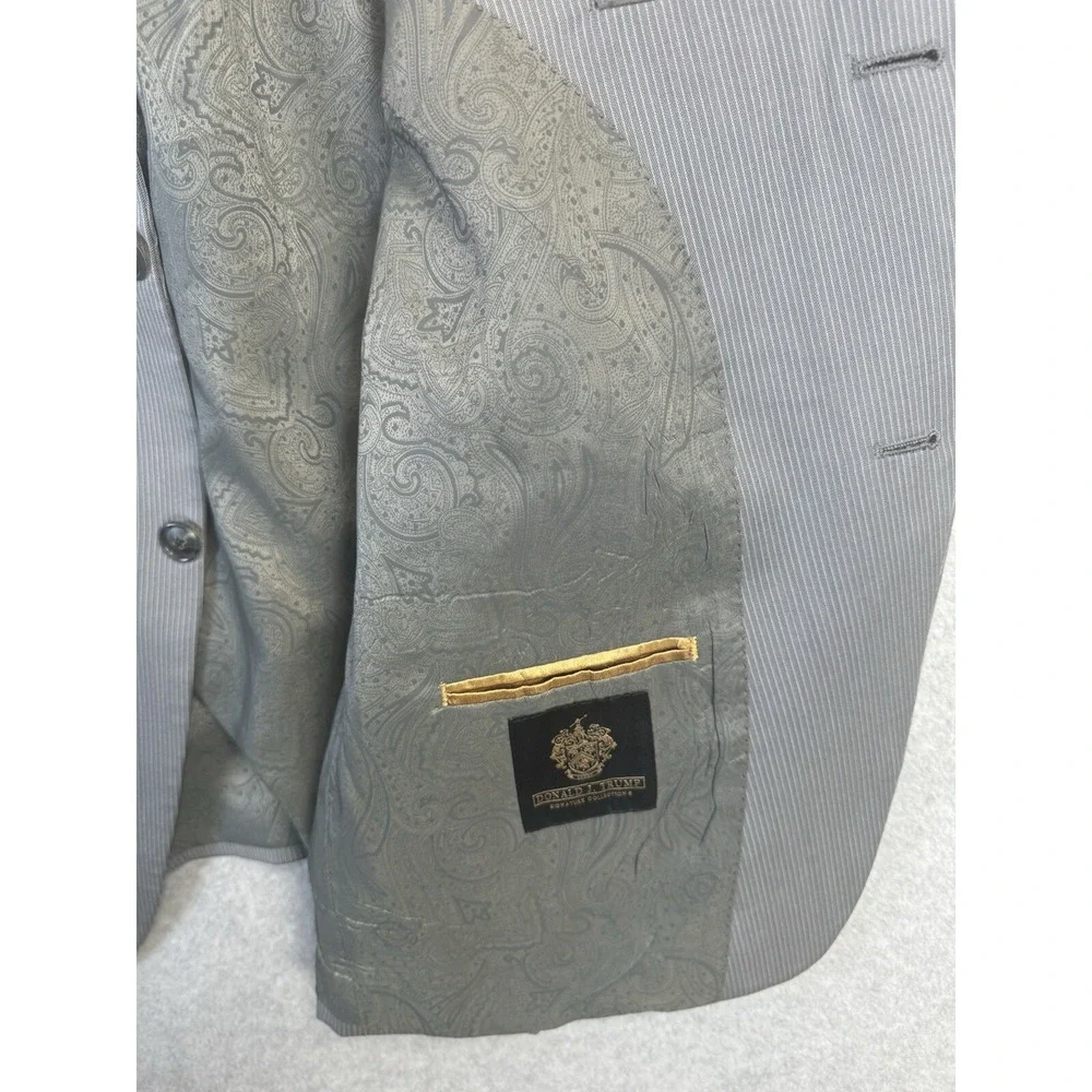 Donald J Trump Signature Coll. 2 Piece Suit Blazer 46L PinStripe 100% Wool 40x29